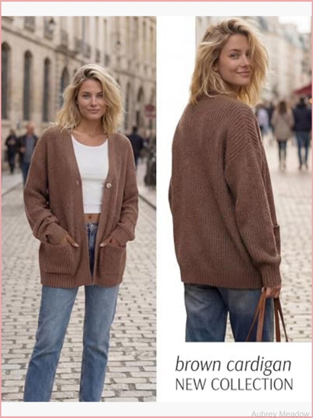 Chunky Cardigan Sweater Women Long Sleeve Soft Knit Loose Fit Cardigans Pockets - Picture 2 of 7